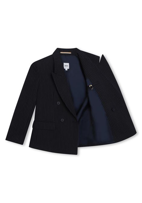 Blazer doppiopetto gessato HUGO BOSS KIDS | J50734849